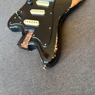 WARMOTH JAZZMASTER BODY • MJT BLACK NITRO RELIC • MASTERY BRIDGE & VIBRATO • NO PICKUPS image 23
