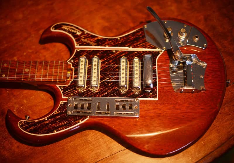 1960s Ibanez 3904 Goldentone "Bull Horn" Double Cutaway Four Pickup with Vibrato image 1