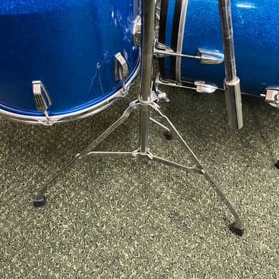 Ludwig 5pc Hollywood Outfit With Supra-phonic Snare - 8x12 / 9x13 / 16x16 / 14x22" Drum Set Keystone Badges 1966 - 1968 - Blue Sparkle / Vintage Hardware (SPEED KING, SPUR-LOK & More) image 20