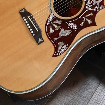 Minty! 2023 Gibson Custom Shop Hummingbird Custom Koa Dreadnought Acoustic Guitar Natural + COA OHSC image 7
