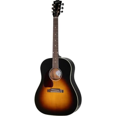 Gibson J-45 Standard Left-Handed Acoustic Electric Guitar - Vintage Sunburst image 2
