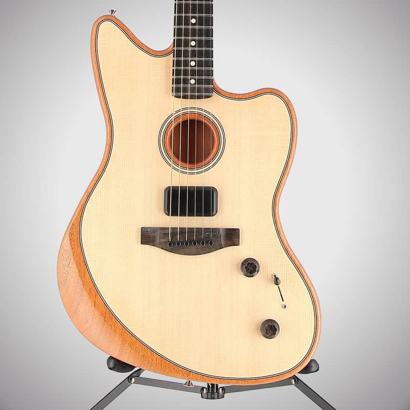 Fender Certified Pre-Owned American Acoustasonic Jazzmaster, Natural, Ebony Fingerboard (I10) (3162A) image 1