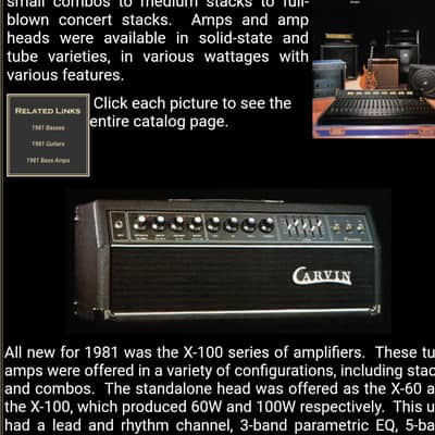 1981 Carvin X-100 Amp Head image 4