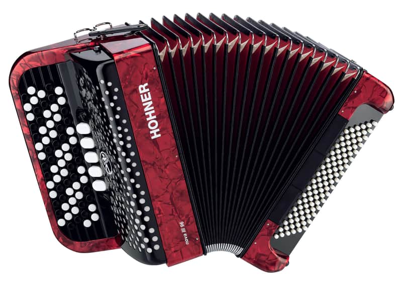 Hohner   Nova Iii 96 Red  C Stepped