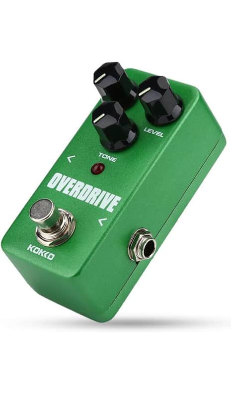 Guitar Mini Effects Pedal Over Drive - Warm and Natural Tube Overdrive Effect Sound Processor Portable Accessory for Guitar and Bass, Exclude Power Adapter Green - FOD3 image 1