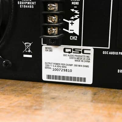 QSC ISA280 2-Channel Installation Power Amplifier CG014UP image 10