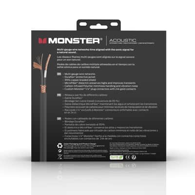 Monster MACST2-21WW Prolink Acoustic 1/4" Instrument Cable. 21 ft - Straight to Straight image 5