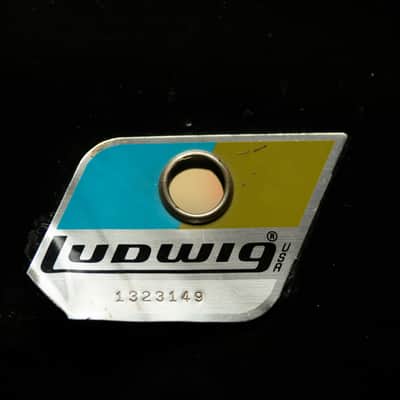 24"x 14" Ludwig Vistalite bass drum 1978-79 Black "Overdrive Outfit" image 3