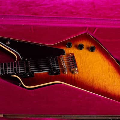 Gibson The Explorer CMT with TP-6 Tailpiece and Bound Curly Maple Top 1982 Cherry Sunburst image 1
