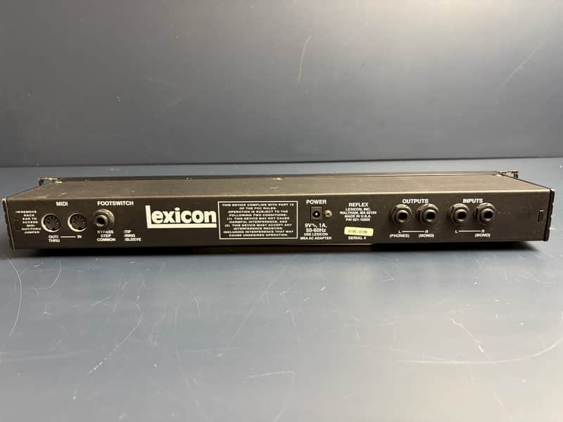 Lexicon Reflex Dynamic MIDI Reverberator 1990s - Black | Reverb