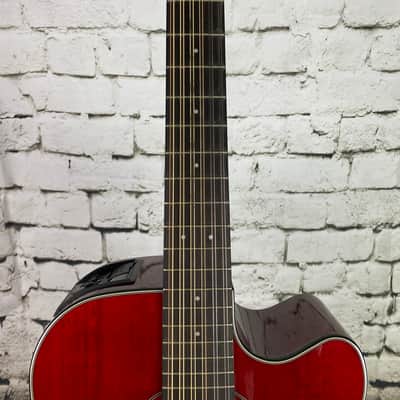 Takamine GD-30CE 12 Acoustic/Electric 12-String Guitar – Wine Red image 5