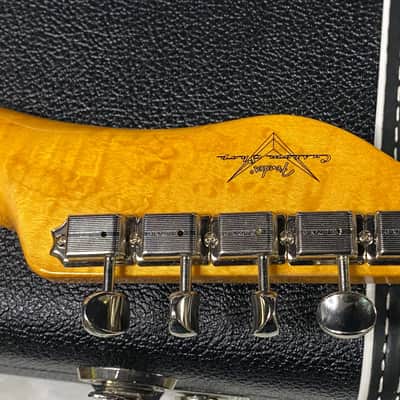 NEW! Fender Custom Shop Flamethrower Telecaster - NOS - Modern Specs - Texas Special Pick-Ups - AAAA Flamed Neck - Magenta Sparkle - Authorized Dealer - 7.55lbs - G07167 image 15