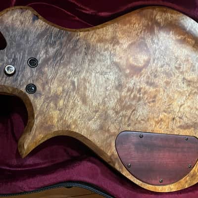 【Masterpiece】Japanese Hand Crafted Exotic 1-Piece Burl Bubinga! Black Zoo Works Rotan - Handmade in Japan | Suhr Aldrich | image 9