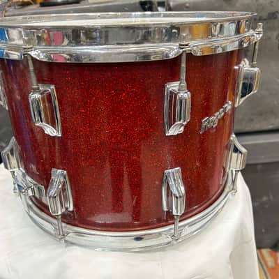 Rogers 10" deep X 14" head Marching Snare Drum (175-1265) 60's - Red Sparkle Bild 5