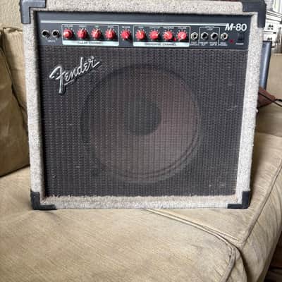 Fender M-80 2-Channel 80-Watt 1x12" Solid State Guitar Combo 1989 - 1994 - Grey Carpet USA image 4