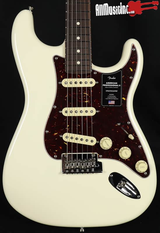 Fender American Professional II Olympic White Stratocaster Electric Guitar image 1