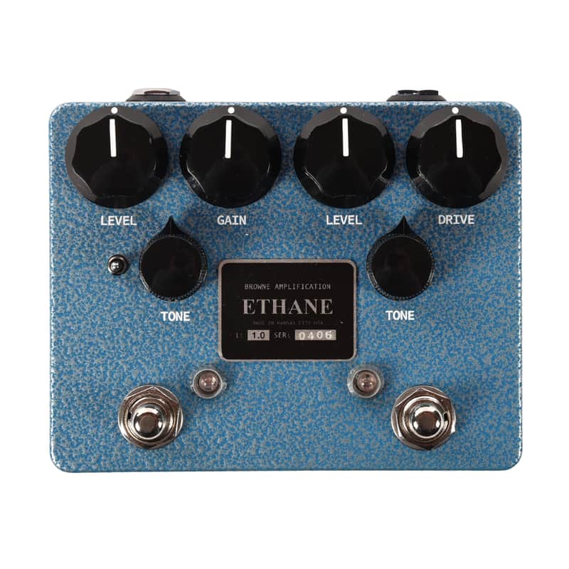 Browne Amplification Ethane Dual Overdrive Pedal Blue Silver Vein image 1