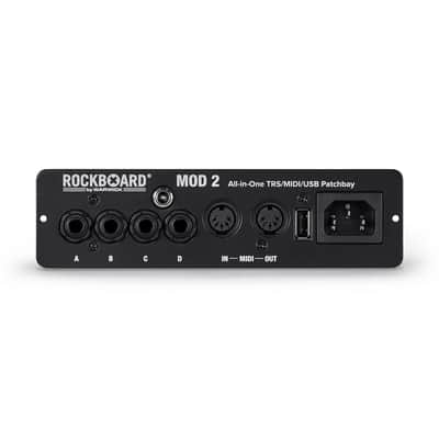 Rockboard MOD2 V2 4xTRS 2xMIDI 1xUSB Pedalboard Patchbay + IEC Power Patch Cable image 3