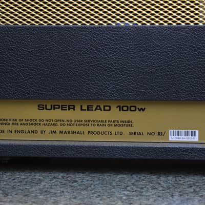 Marshall 1959 Super Lead Reissue 100 Watts Late 90's Black & Gold image 11