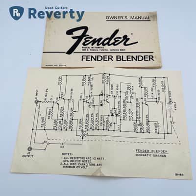Fender Blender Fuzz 1975 Vintage Guitar Effect Pedal Original w/Manual image 14