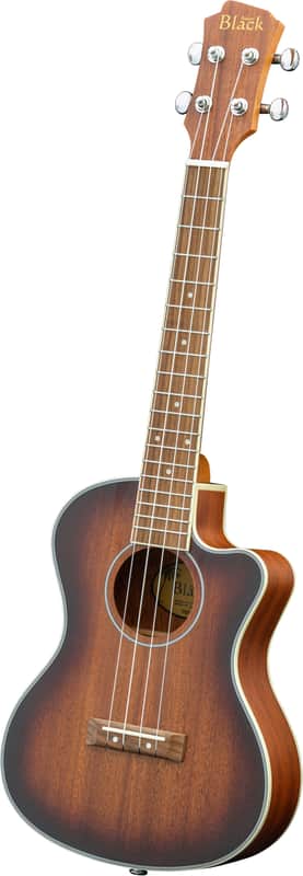 Adam Adam Black Tenor Ukulele Sunburst Cut Away Electric Sunburst