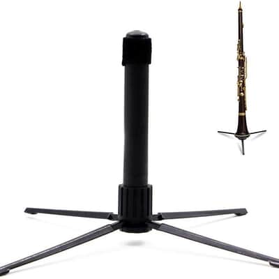 Portable Flute Stand Holder Metal Foldable Support 4-Leg Stand Wind Instrument Accessory Black image 3