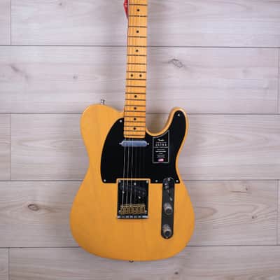 Fender American Ultra Luxe Vintage '50s Telecaster Electric Guitar, Butterscotch Blonde #8788 image 2