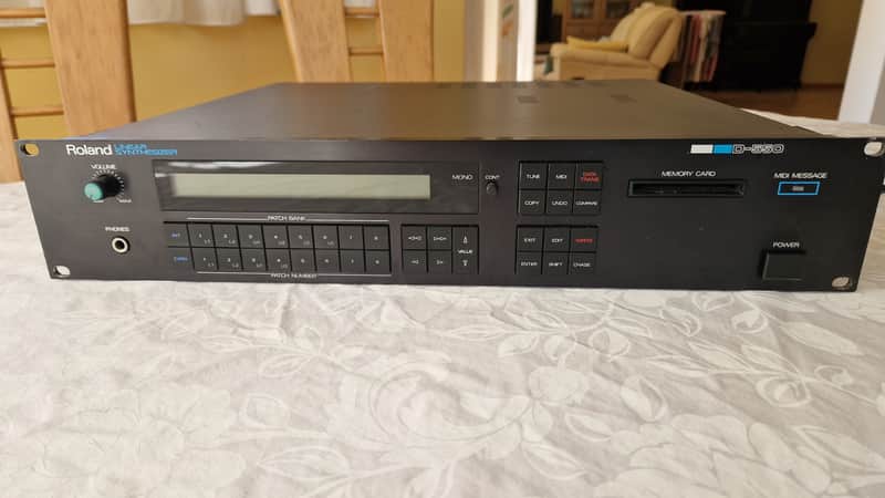 Roland D-550 Linear Synthesizer Sound Module 1987 - Black image 1
