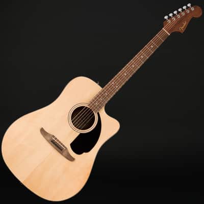 Fender California Standard Redondo CE, Spruce Top, Black Pickguard in Natural image 2