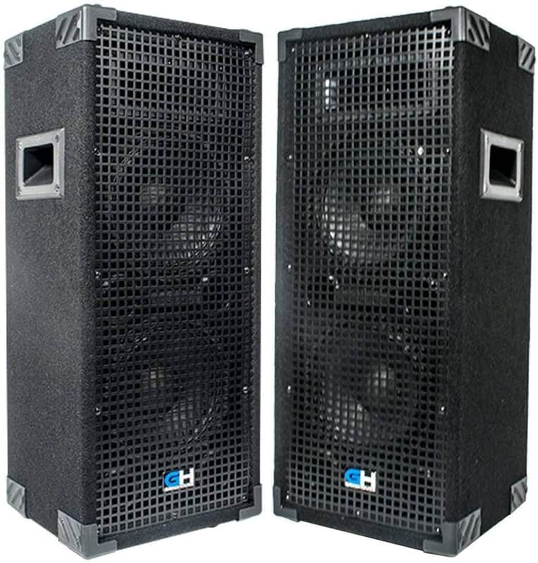 Seismic Audio GH28L - Pair of Passive Dual 8 Inch 2-Way PA/DJ Loudspeaker Cabinets - 900 Watt Full Range PA/DJ Band Live Sound Speakers image 1