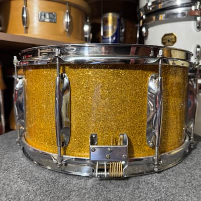 WFL Zephyr Lug Snare Drum In Gold Sparkle image 4