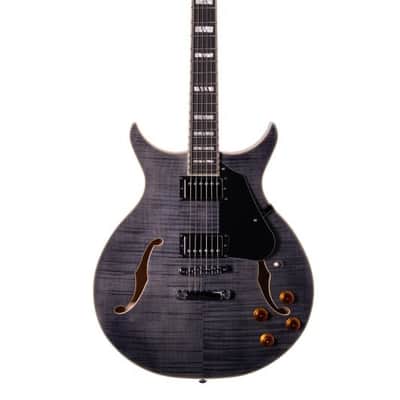 Washburn SH35TB | Wing Series Semi Hollow Electric Guitar, Trans Black. New with Full Warranty!