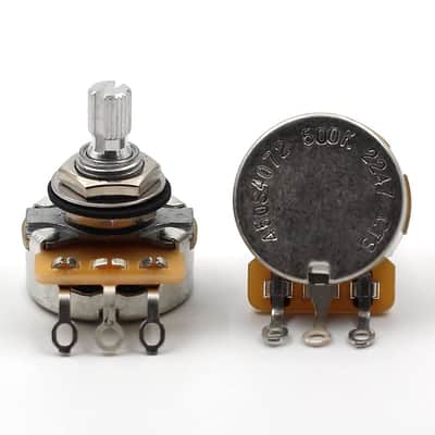 Audio Taper CTS 500k Pot: Set of 4 (4X) Split Shaft, Replacement for Fender Potentiometer. image 2