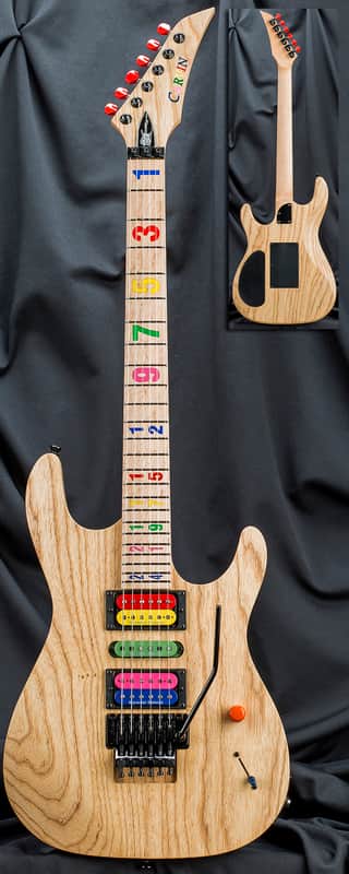 Kiesel Carvin JB24 Jason Becker Tribute Numbers Guitar with Floyd Rose Tremolo 2017 Tung Oil image 1