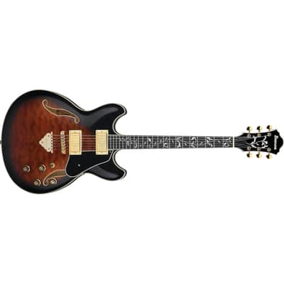 Ibanez AS93QMSPDBS Artcore Expressionist Semi-Hollow Guitar - Dark Brown Sunburst image 3