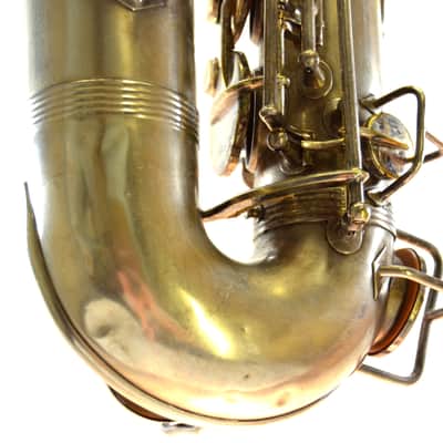 Vintage 1920's Abbott C-Melody Tenor Saxophone Conn Stencil - Silver image 7
