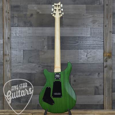Mint PRS Wood Library CE-24 Satin Quilt Top - Faded Gray Black Green Burst with Gigbag image 5