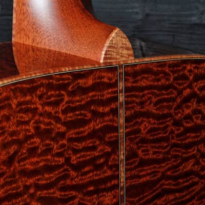 Santa Cruz  Custom OM Hand Made Guitar Quilted Sapele / Moon Spruce image 22