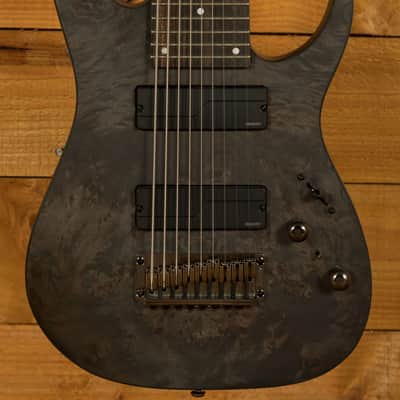 Ibanez RG9PB Axion Label 9-String - Macassar Ebony - Transparent Grey Flat image 1