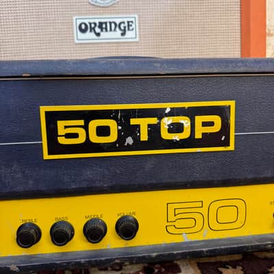 Vintage 1970s Carlsbro 50 Top Custom Colour Blue Guitar Valve Amplifier Head image 2