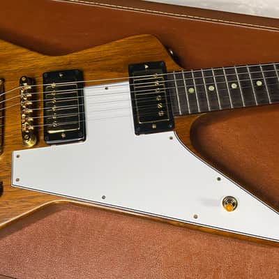 NEW! Gibson Custom 1958 Mahogany Explorer Reissue Electric Guitar - Antique Natural, VOS - Authorized Dealer - Only 7.9lbs - G07667 image 3