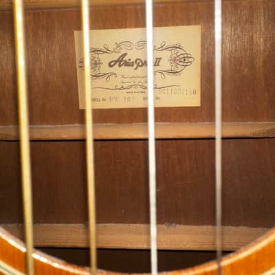 Aria Aria Pro II PW-100 Acoustic Guitar MIK (Made in Korea) – Natural – Great Player 1990s image 4