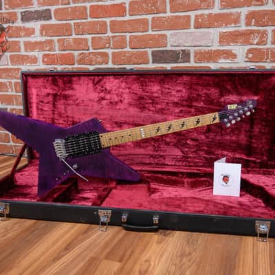 ESP USA Custom Shop Random Star Figured Maple Top See-Thru Purple 2000 w/OHSC image 2