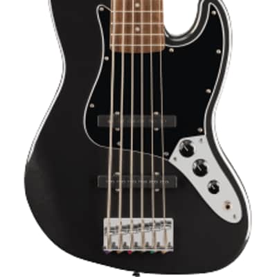 Fender Squier Affinity Series Jazz Bass VI Electric Bass Guitar,  Black Metallic image 1
