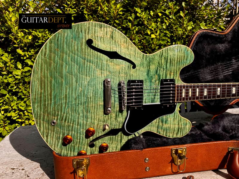♚BEAUTY♚2016 Gibson ES-335 Dot Figured *Limited Edition♚FOREST GREEN AAA♚8.5 LBS
