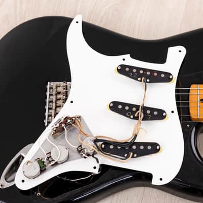 1983 Fender '57 Stratocaster JV ST57-85 Black w/ USA Fullerton Pickups, Japan MIJ Fujigen image 19