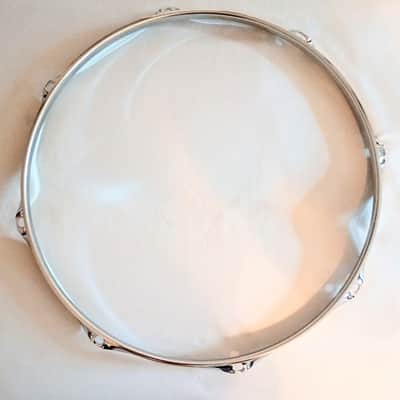 UNMARKED SNARE DRUM HOOPS SET 13"/8L - CHROME - FREE SHIP TO C-USA! image 3