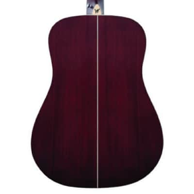 Washburn DFBDA Deep Forest Burl Dreadnought Acoustic Guitar. Amber Fade image 6