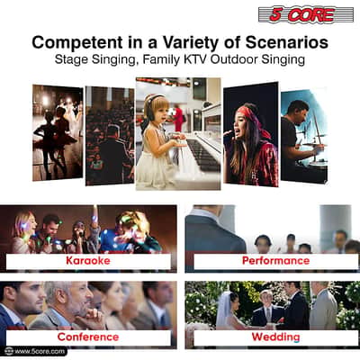 5Core XLR Microphone Dynamic Mic Karaoke Singing Studio Microfono Handheld Mics-ND 58 2PCS image 25