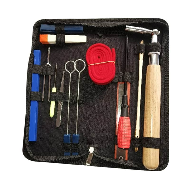 Professional Piano Tuning Kit Tuner Tools Set Piano Tuning Tool Wooden Handle Fixed Tuning Wrench With Bag image 1